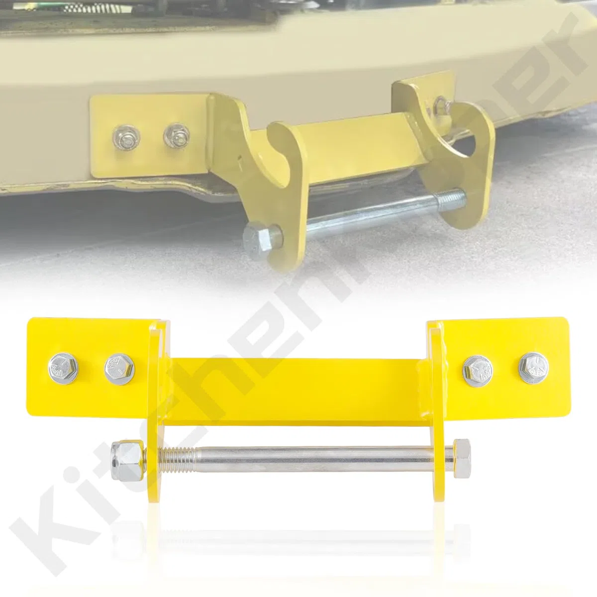 KitchenKipper Kit de reparación de soporte de suspensión frontal para cortacésped John D-eere de 48 pulgadas y 54 pulgadas, se adapta a modelos 445 455 425 (equipado con ruedas)
