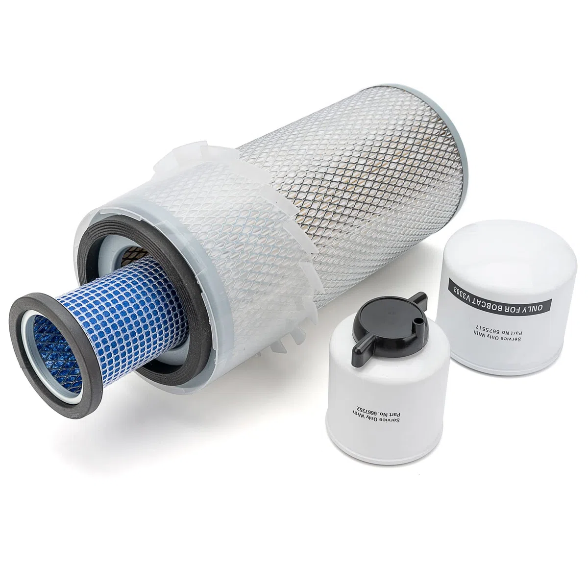 Kit de filtro de aire y filtro de aceite y filtros de dirección deslizante de repuesto 6598362 6598492 6675517 6667352 6661248 apto para Bobcat 743 751 751G 753 763 773 7753 763G 773G G S1300 S150,