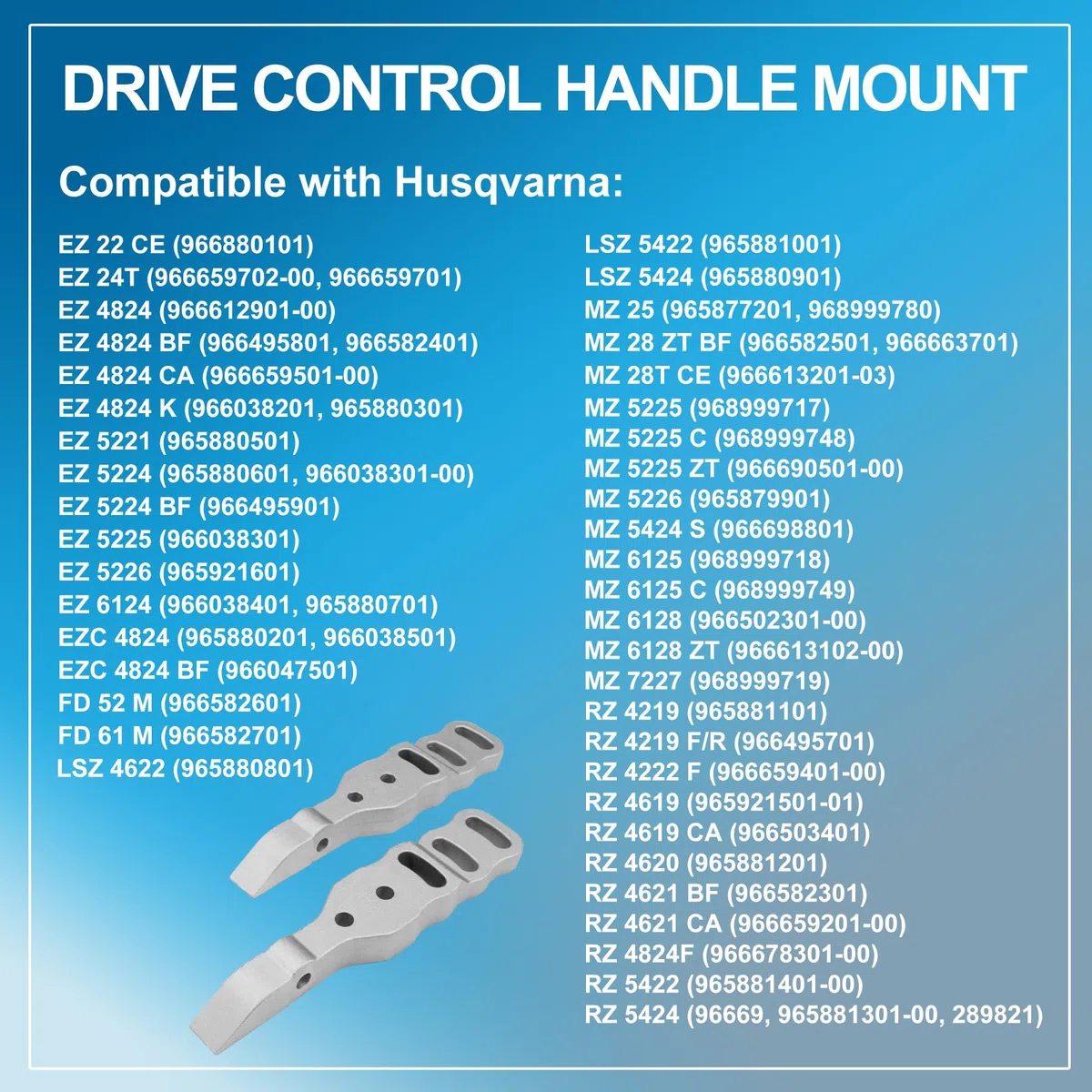 576452801 Soporte de control de transmisión, paquete de 2 controles de accionamiento de montaje de mango compatibles con cortacésped Husqvarna Zero Turn RZ5424 MZ6128 EZ4824 y más cortacésped