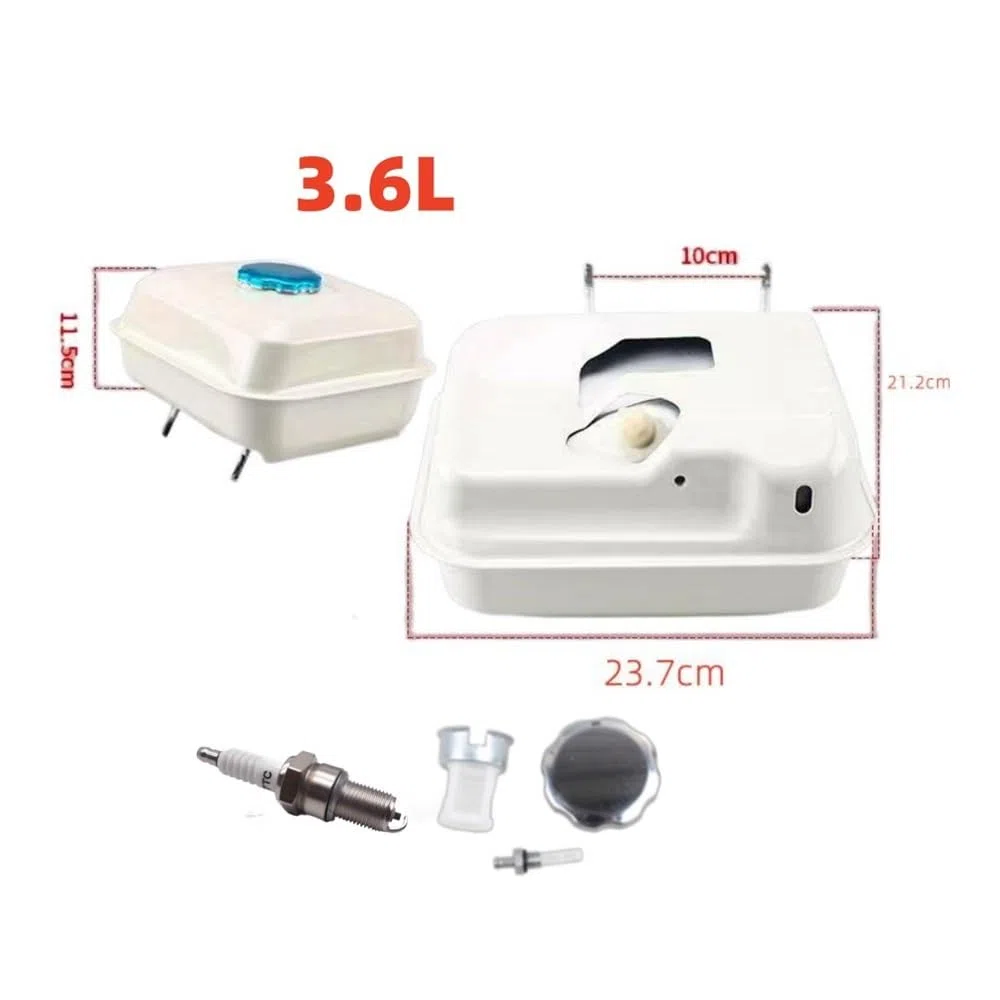 Combustible Gasolina 3.6L Apto for GX140 GX160 GX200 168F Motor Hidrolavadora Go Kart 163cc 196cc 208cc(White)