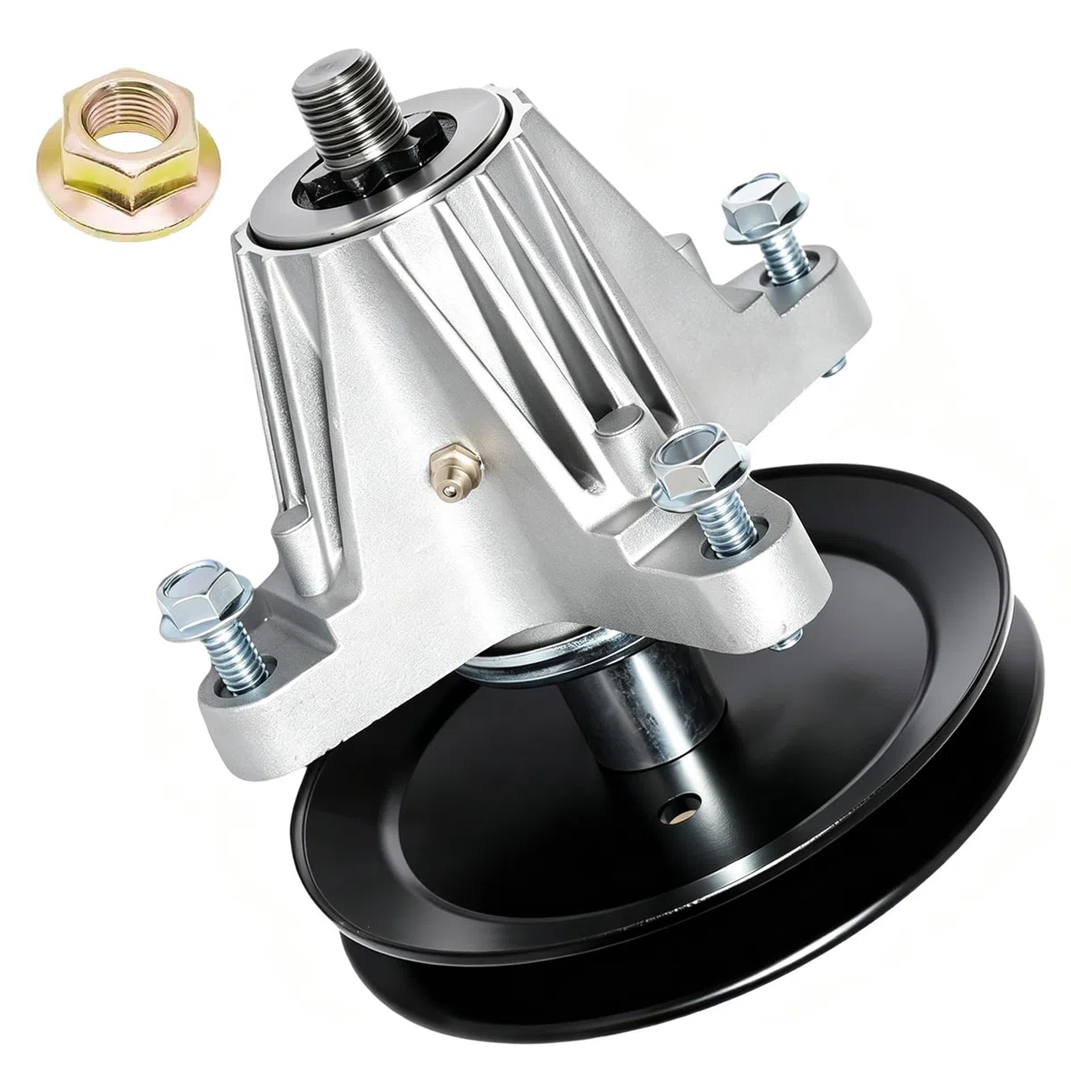 918-06976 - Cortacésped de montaje de husillo para Cub Cad et MTD 618-06976 918-06976A 618-06976A Montaje de husillo de cubierta se adapta a la mayoría de 42 pulgadas con perno roscado de
