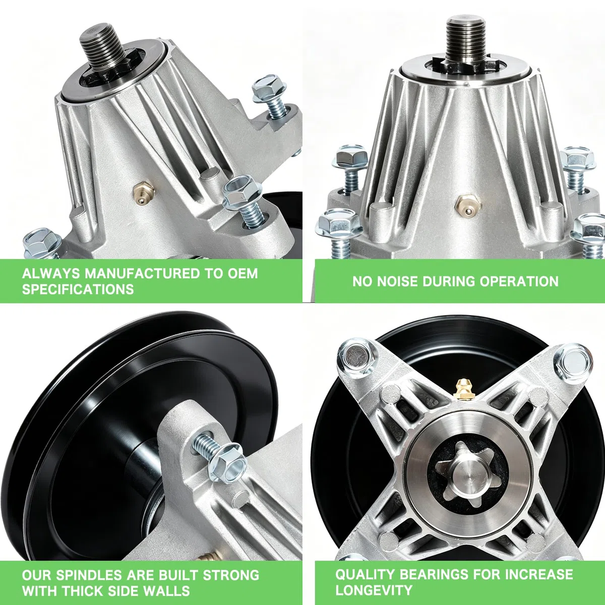 918-06976 - Cortacésped de montaje de husillo para Cub Cad et MTD 618-06976 918-06976A 618-06976A Montaje de husillo de cubierta se adapta a la mayoría de 42 pulgadas con perno roscado de