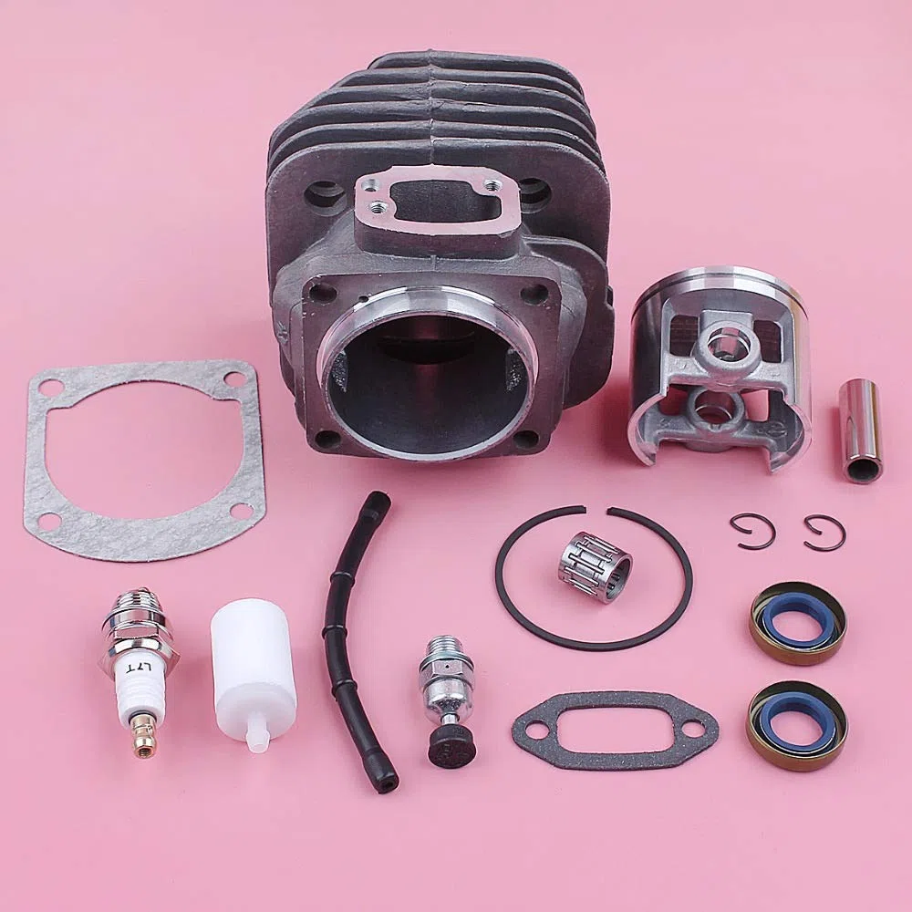 HAOHAO Compatible with Husqvarna 268 272 Filtro de Combustible 272XP Línea del Sello de Aceite Junta Teniendo Motosierra sustituir Parte del Cilindro de 52 mm Kit de pistón